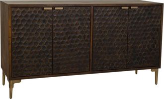 Wanderlust Deco Aparador de madera y metal marr&oacute;n 165x40x85 cm