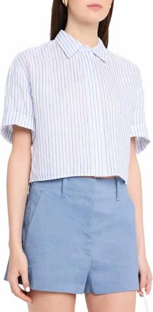 A.L.C. Mel Top In White/blue