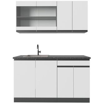 Vicco Cocina Vers&aacute;til R-line, Blanco/antracita, 140 Cm, Et Antracita