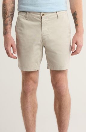 AG - Adriano Goldschmied Cipher 7-Inch Chino Shorts in White Sesame at Nordstrom, Size 42