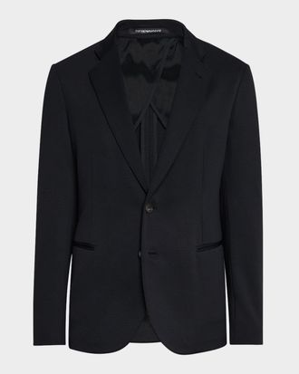 Emporio Armani Men & apos;s Rice Stitch Single-Breasted Sport Coat