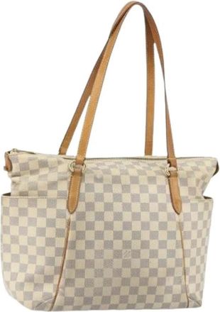 Louis Vuitton Pre-owned Tote Bags, female, White, Size: ONE SIZE Pre-owned Canvas Tote Bag