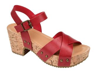 Journee Collection Comfort Foamtm Valentina Sandals Womens Shoes Red : 6.5 M, Synthetic