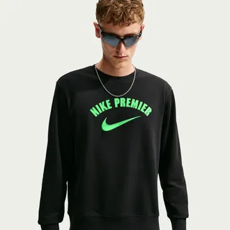 Nike Mens Premier Dri-FIT Soccer Fleece Crew in Black | IR0600-010
