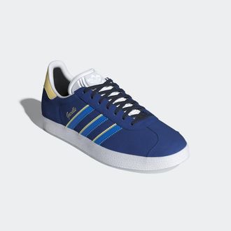 adidas Sneaker ADIDAS ORIGINALS GAZELLE, Damen, Gr. 38,5, blau (royal blau, bright blau, almost gelb), Leder, Synthetik, Schuhe Sneaker