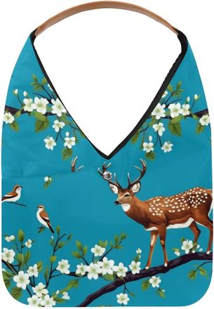 Generic Colorful Flowers Reusable Lightweight Grocery Bags - Foldable Into Compact Pouch, Washable & Sturdy, Multipurpose for Shopping and Travel