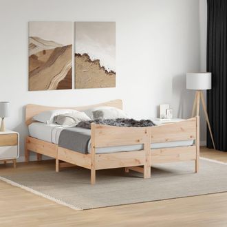 vidaXL Vidaxl - Estructura De Cama Sin Colch&oacute;n Madera Maciza De Pino 135x190 Cm