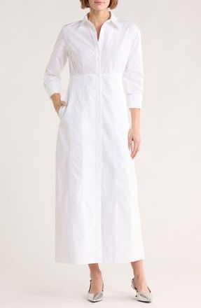 TWP Fiona Long Sleeve Shirtdress in White at Nordstrom Rack, Size 0