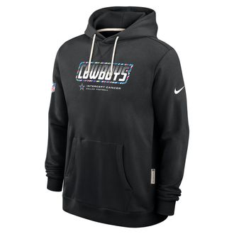 Nike Dallas Cowboys Crucial Catch Sideline Standard Issue Nike Mens Dri-FIT NFL Pullover Hoodie in Black | 03AZ00AZU9-F9R