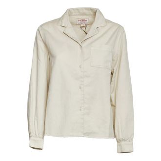 Filson Shirts, female, White, Size: S Long Sleeve Twill Camp Shirt
