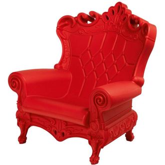 Slide Queen of Love Rosso fiamma poltrona design originale Slide colorata moderna barocca regina
