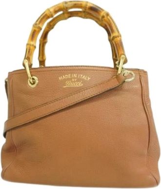 Gucci Pre-owned Handbags, female, Brown, Size: ONE SIZE Pre-owned Vintage Handbag