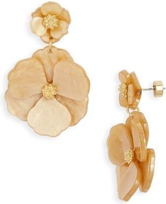 Nordstrom Pansy Drop Earrings in Champagne- Gold at Nordstrom Rack