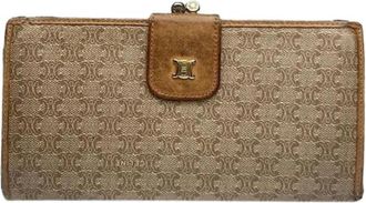 Celine Pre-owned Leather Wallet - Dames - Vintage Accessoires - Beige - ONE Size - Leer - Vintage
