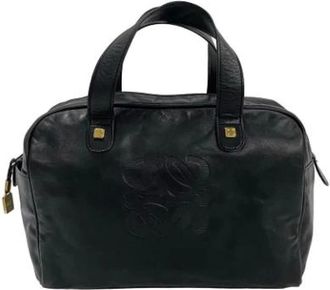 Loewe Pre-owned Handbags, female, Black, Size: ONE SIZE Pre-owned Leather handbags