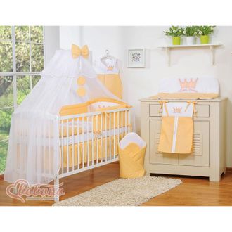 OEM Mosquitera Grande De Gasa Blanca Para Cuna Con Anillas Y Lazo - Melocot&oacute;n