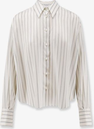 Brunello Cucinelli Camicia in seta a righe - BRUNELLO CUCINELLI - gender_Woman