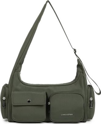 Lancaster Sac besace Zipp&eacute; Basic Pocket 510-92 - Dames - Schoudertassen - Groen - ONE Size - Polyester - Tassen