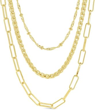 Sterling Forever Parisa Layered Chain Necklace