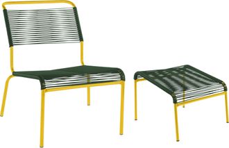 Schubiger M&ouml;bel Spaghetti-Lounger + Hocker S&auml;ntis