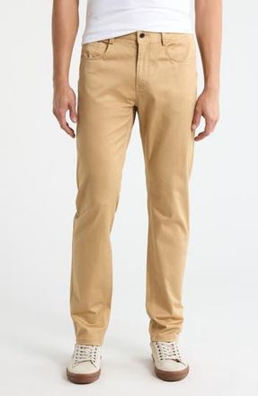 T.R. Premium Slim Fit Cotton Stretch Chino Pants in Oat Meal at Nordstrom Rack, Size 32 X 32