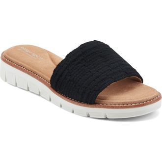 Easy Spirit Jadyn Platform Wedge Slide Sandal in Black at Nordstrom, Size 6.5