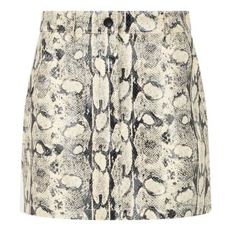 Alberta Ferretti Short Skirt with Animal Print - female - Alberta Ferretti - Leather Skirts - Multicolor - S - Skirts