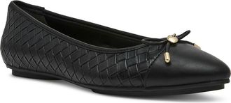 Anne Klein Luci Cap Toe Ballet Flat in Black at Nordstrom, Size 9.5