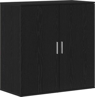 vidaXL Sideboard Black oak 79 x 38 x 80 cm Engineered wood Vidaxl