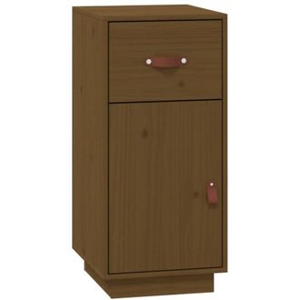 vidaXL Vidaxl - Aparador de madera maciza de pino marrón miel 34x40x75 cm