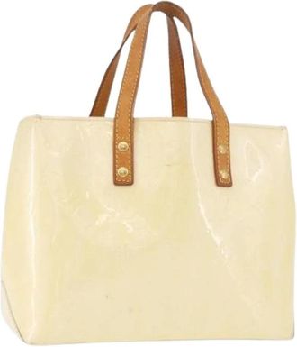 Louis Vuitton Pre-owned Vintage Patent Leather Hand Bag - Dames - Vintage Handtas - Beige - ONE Size - Vintage