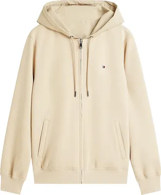 Tommy Hilfiger Beige Reversible Hdd Zip Cotton Hoodie