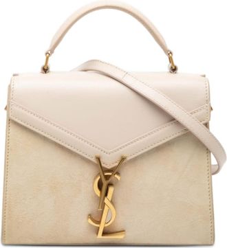 Saint Laurent Pre-owned Saint Laurent Mini Suede and Calfskin Cassandra Top Handle Bag Ladies TRRAZ7DERQZO89JH