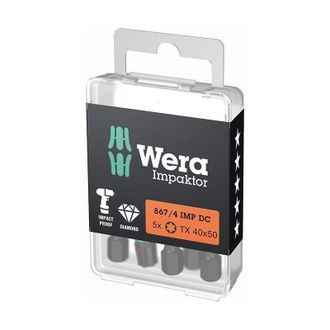 Wera Bit Impaktor 1/4 Din 3126 E6.3 T40x50mm 5er Pack Pack