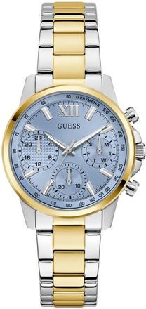 Guess Two-Tone Multifunction Bracelet Watch, 36mm in Ice Blue at Nordstrom