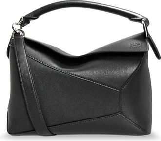 Loewe Kleine Puzzle Edge Tas - Dames - Handtassen - Zwart - ONE Size - Leer - Tassen