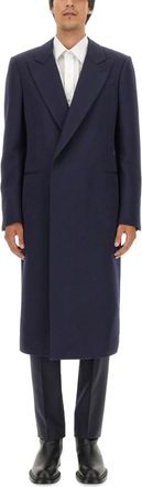 Alexander McQueen Navy Blue Long Coat