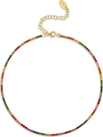 SHYMI Celine Tennis Choker Necklace in Multi Color at Nordstrom