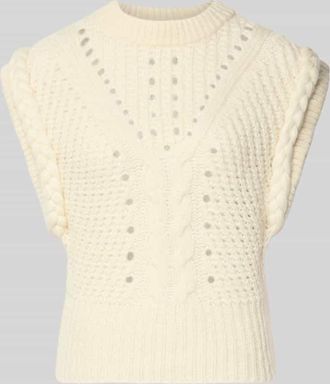 Boss Orange by Hugo Boss BOSS Orange Regular Fit Pullunder aus Woll-Mix Modell FASTINA in Offwhite, Größe XL