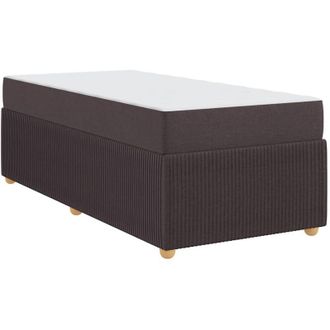 vidaXL Vidaxl - Estructura De Cama Con Colch&oacute;n Marr&oacute;n Oscuro 80 X 200 Cm Tela
