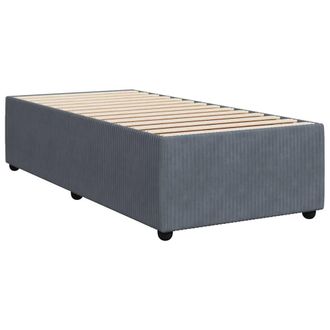 Berkfield Home Soft Bed Frame without Mattress Dark Grey Single Velvet