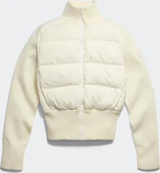 Canada Goose Manteau &agrave; capuchon en tricot matelass&eacute; large HyBridgeMD Tonal Disc (Femmes, Cottongrass, TP)