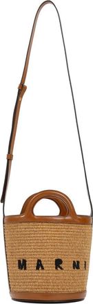 Marni Brown Tropicalia Mini Bucket Bag