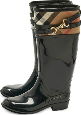Burberry Stivali con fibbia House Check - Nero