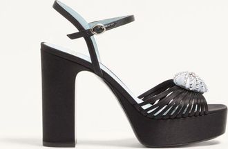 Valentino Garavani Coeur Royal Platform Sandal in Satin 115mm Wo
