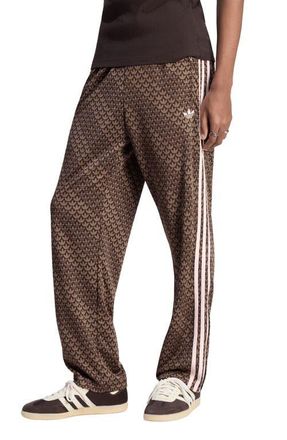 adidas Monogram Firebird Recycled Polyester Track Pants in Coffee/Earth /Sandy Pink at Nordstrom, Size X-Large R