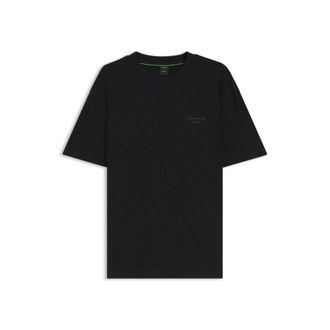 BOSS Porsche x relaxed-fit T-shirt in cotton jacquard