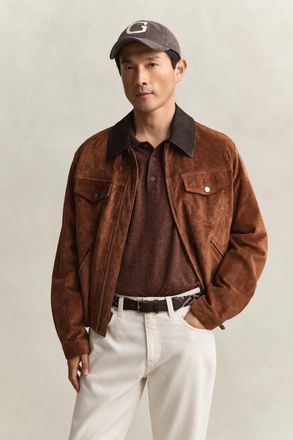 GANT Men Suede Jacket (XXL) MAHOGANY BROWN