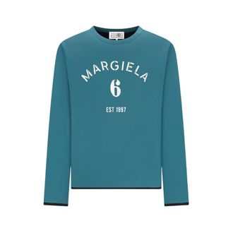 Maison Margiela Camiseta de manga larga - Tops - Hombre - Azul - L
