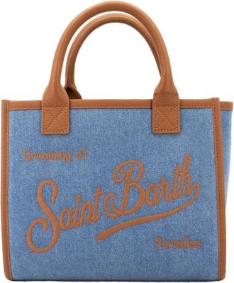 MC2 Saint Barth Vanity Midi - Dames - Handtassen - Blauw - ONE Size - Leer - Tassen